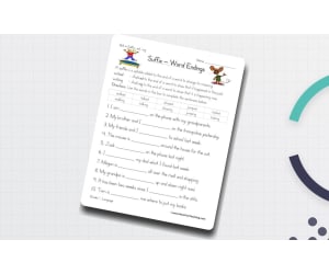 Suffix ED and ING Worksheet