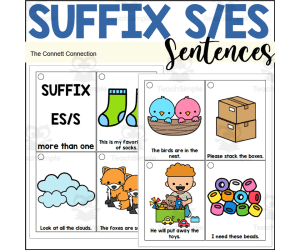 Suffix ES and S Sentence Reading Rings