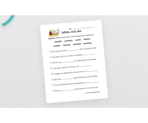 Suffix -Ful and -Less – Word Building Worksheet