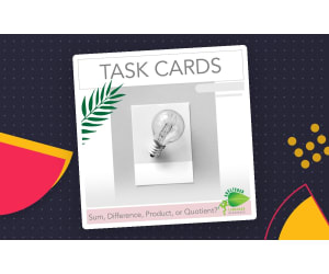 Sum Difference Product or Quotient Task Cards