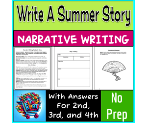 Summer & Winter Narrative Story Writing & Mapping for 2nd & 3rd Grades