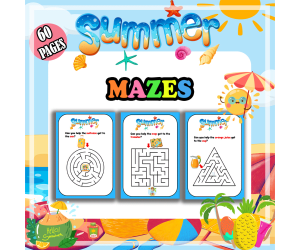 Summer Beach Mazes for Preschool and Kindergarten | Fun Activities