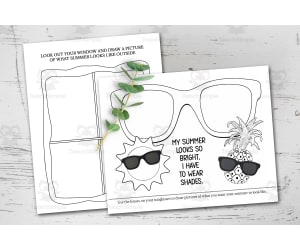 Summer Break Coloring Pages, End of Year Activity, Last Week of School Craft, Homeschool Printables, Instant Download