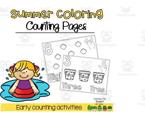 Summer Coloring Pages Count and Color Pages