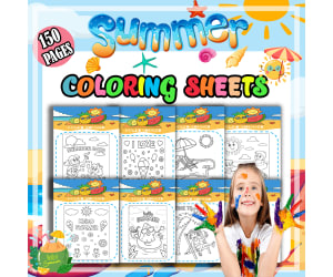 Summer Coloring Pages for Preschool and Kindergarten | Beach