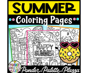 Summer Coloring Pages - Set 1
