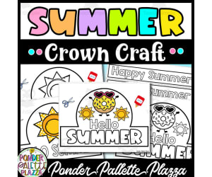 Summer Crown Craft - Color Cut and Glue
