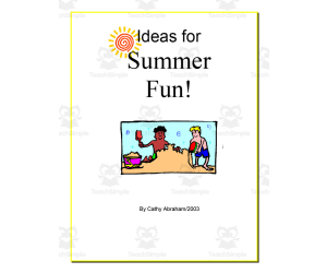 Summer Fun Curriculum Pack