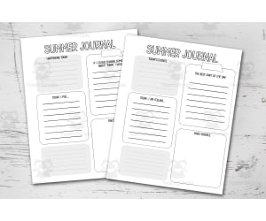 Summer Journal Pages, End of Year Craft, Take Home Writing Activity for Summer Vacation, Last Day of School Handout, Homeschool Printables