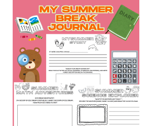 Summer Journal Worksheets | Fun ELA, Math & Science (Grades 1–3)
