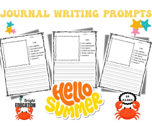 Summer Journal Writing Prompts – Draw and Write Journal Story