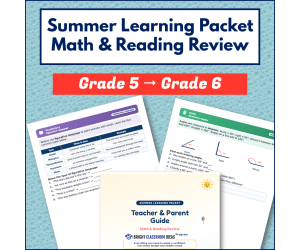 Summer Learning Packet Grade 5 to Grade 6 | Math & Reading Review