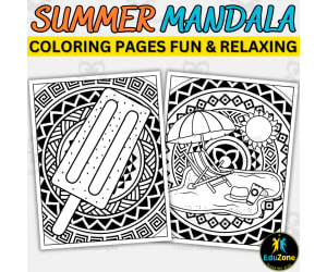 Summer Mandala Coloring Pages: Relaxing & Printable - Summer Fun.