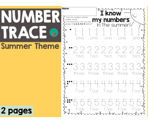 Summer Number Trace 1-10