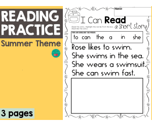 Summer Reading Practice