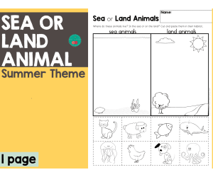 Summer Sea or Land Animal
