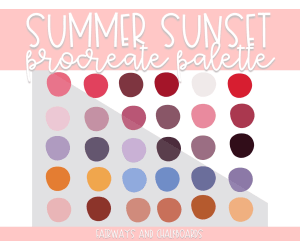 Summer Sunset Procreate Color Palette