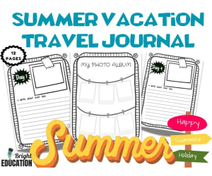 Summer Vacation Travel Journal - Travel Vacation Writing memories