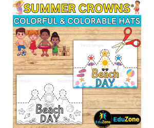 Summer Vibes: Colorful Hats & Crowns for Sunny Beach Bash - Crowns!