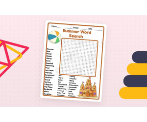 Summer Word Search 2rd 3th 4th 5th Grade worksheet activity worksheet