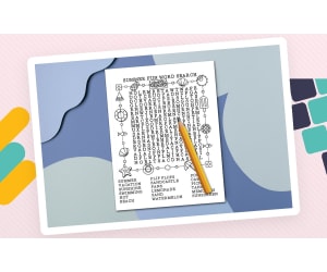 Summer Word Searches, Coloring Page, Problem Solving Fine Motor Skills