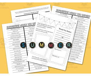 Summer Would You Rather Classroom Game, Summertime Printable, End of Year Activity, Last Day of School Idea, Homeschool Resource, Instant Download