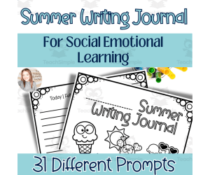 Summer Writing Journal For Counseling -- Emotional Expression Activity