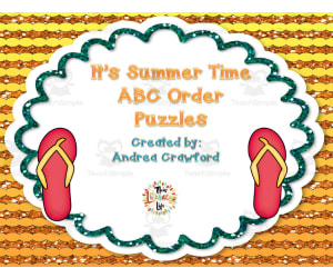 Summertime ABC Order Puzzles