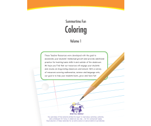 Summertime Fun: Coloring Volume 1 Activity Book