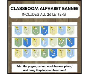 Sunflower ABC's Banner (All 26 letters)