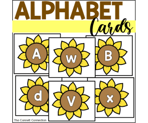 Sunflower Alphabet Cards