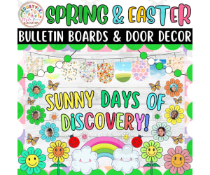 Sunny Days of Discovery! :Spring & Easter Bulletin Boards & Door Decor