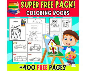SUPER BUNDLE PACK | Coloring Books | +400 PAGES