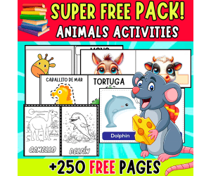 SUPER FREE PACK | +250 PAGES | ANIMALS ACTIVITIES FOR KIDS