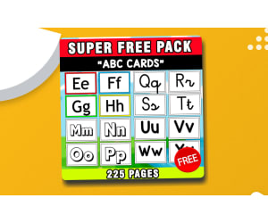 SUPER FREE PACK | ABC CARDS | 225 PAGES