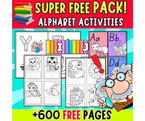 SUPER FREE PACK | Alphabet Activities | +600 FREE PAGES FOR KIDS