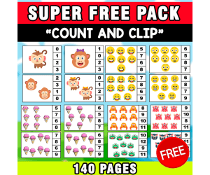 SUPER FREE PACK | COUNT AND CLIP | 144 PAGES