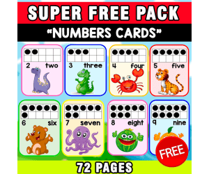 SUPER FREE PACK | NUMBERS CARDS | 72 PAGES