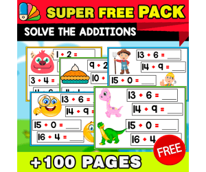 SUPER FREE PACK | Solve the Additions | 100 PAGES