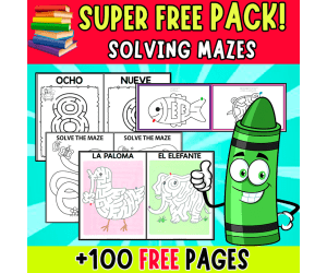 SUPER FREE PACK | Solving Mazes | +100 FREE PAGES