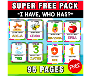 SUPER PACK | I HAVE, WHO HAS? IN SPANISH | 95 PAGES