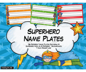 Superhero Name Plates