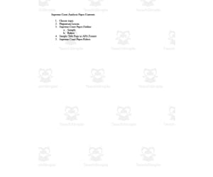 Supreme Court Analysis Paper