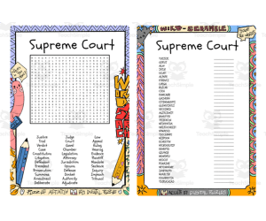 Supreme Court word search & scramble