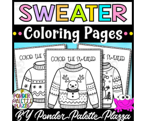 Sweater Coloring Pages - Set 1