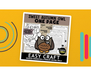 Sweet Owl One Page Paper Craft Activities | Animal or Bird Theme
