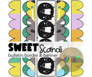 Sweet Scandinavian Bulletin Board Borders and Banner