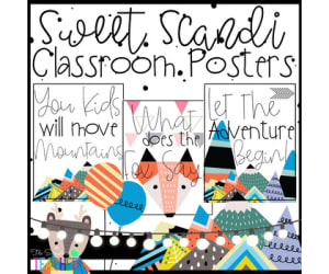 Sweet Scandinavian Modern Classroom Posters