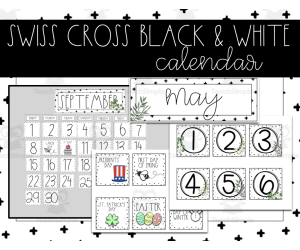 Swiss Cross Calendar