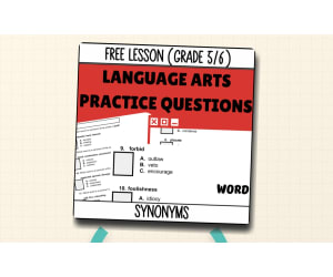 Synonyms Sample Lesson - Vocabulary Grade 5-6 (Word)